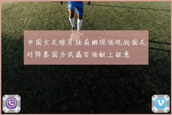 中国女足球员杨莉娜现场观战国足对阵泰国为武磊百场献上敬意